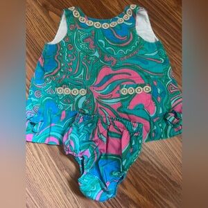 Lilly Pulitzer baby dress with bloomers 6-12m